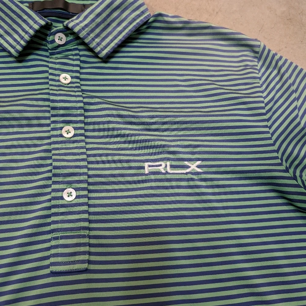 RLX Sunfaded Polo Mens L-XL Blue Green Lot Of 2 - Picture 2 of 8